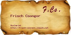 Frisch Csongor névjegykártya