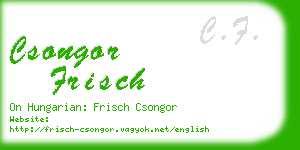 csongor frisch business card